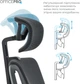 Крісло комп'ютерне офісне ергономічне OfficePro Balance OC620-B-B-B Black - зображення 7