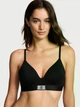 Комплект білизни Victoria's Secret Cotton Lightly Lined Wireless Bra Shine Patch Set Black 32B-M - зображення 2
