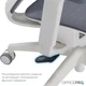 Кресло компьютерное офисное эргономичное OfficePro Balance OC620-W-DG-DG White/Dark Gray - изображение 10