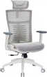 Кресло компьютерное офисное эргономичное Officepro Balance OC620-W-LG-LG White/Light Gray - изображение 6