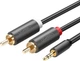Кабель Ugreen AV102 3.5 мм Male to 2xRCA Male Audio Cable 2 м Black (10510_1) - изображение 1