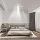 Стельовий вентилятор з підсвіткою Ceiling Fan LK-63 52 см, 40 Вт, 6 лопатей, з пультом ДК, 3 швидкості, регульована яскравість, цоколь E27 — для спальні, вітальні та кухні - зображення 6