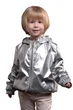Детская ветровка Фольга-Серебро FeltFabricDesign (АРТ DD05) M — рост 116 см, водоотталкивающая куртка с хлопковой подкладкой - изображение 1