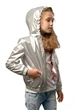 Детская ветровка Фольга-Серебро FeltFabricDesign (АРТ DD05) M — рост 116 см, водоотталкивающая куртка с хлопковой подкладкой - изображение 3