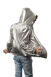 Детская ветровка Фольга-Серебро FeltFabricDesign (АРТ DD05) M — рост 116 см, водоотталкивающая куртка с хлопковой подкладкой - изображение 2