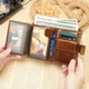 Мужской кошелек из натуральной кожи Портмоне мужское кожаное Vintage Коричневый (3037-3-BR) - изображение 8