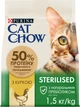 Сухий корм для дорослих стерилізованих котів Purina Cat Chow Sterilised з куркою 1.5 кг (7613032233396)A - изображение 1