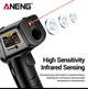Цифровой инфракрасный промышленный термометр ANENG TH201 пирометр -50–400 °C EMS=0.95 DS=12:1 - изображение 7