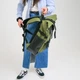 Женский рюкзак Rolltop для ноутбука, роллтоп из экокожи цвет хаки - изображение 3