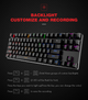 Клавиатура игровая механическая проводная USB с подсветкой 87 клавиш HAVIT HV-KB435L-LED Синие свитчи - изображение 3