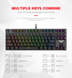 Клавиатура игровая механическая проводная USB с подсветкой 87 клавиш HAVIT HV-KB435L-LED Синие свитчи - изображение 6
