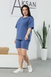 Костюм 25.2653 б 52(3XL), Трикотаж двонитка, колір Джинсовий - изображение 2