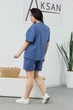 Костюм 25.2653 б 52(3XL), Трикотаж двонитка, колір Джинсовий - изображение 3