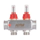Коллектор для теплого пола ICMA 2 контура с расходомерами 1"/3/4" №К073 87K073179PG32QU - изображение 4