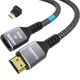 Кабель удлинитель Conable HDMI 2.0, 4K@60Hz, 1.8м, grey + адаптер UP Angle - изображение 1