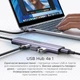 USB-хаб UGREEN CM473 4-in-1 USB Type-C to 4xUSB 3.0 HUB Space Grey - зображення 2