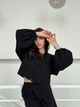 Жіночий лляний костюм з шортами (блуза + шорти) Uaclothes 42-44 Чорний (like33472-136861349) - изображение 3