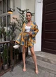 Жіночий шовковий костюм шорти з кімоно Uaclothes 42-44 Жовтий (like33480-136951349) - изображение 1