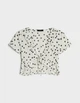 Топ Bershka білий в візерунки ZWWAT047 XS - изображение 6