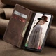 Чехол-книжка CaseMe из нубука для Samsung A12/M12 Тёмно-коричневый - изображение 2