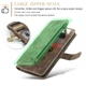Чехол-кошелек CaseMe Retro Leather с манитом и ремешком для Samsung S21 FE Коричневый - изображение 3