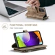 Чехол-кошелек CaseMe Retro Leather с манитом и ремешком для Samsung A33 Коричневый - изображение 2
