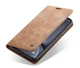 Чохол-книжка CaseMe з нубуку для iPhone XR Світло-коричневий - зображення 7
