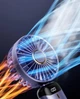 Вентилятор Clefers YH2 ручний портативний з диспплеєм і вбудованим акумулятором 3000 mAh фіолетовий (Z) - зображення 4