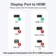 Перехідник DisplayPort (M) to HDMI (F) 0.15m (15cm) plastic, PVC, black DMHF4PP15K - зображення 2