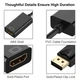 Перехідник DisplayPort (M) to HDMI (F) 0.15m (15cm) plastic, PVC, black DMHF4PP15K - зображення 3