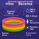 Надувной бассейн Intex «Радуга» 168×46 см - круглый детский бассейн с 4 кольцами, 780 л, арт. 56441NP - изображение 4