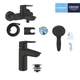 Набір змішувачів 3 в 1 для ванної кімнати Grohe QuickFix Start Black UA303301SQ - зображення 10