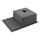 Комплект кухонної мийки зі змішувачем Кухонна мийка Kroner KRP Schwarze - 6350LHM PVD (3.0/1.0 мм) - зображення 6