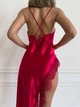 Елегантна нічна сорочка з мереживними вставками SM2363xz Simply Sexy бордо M - зображення 3