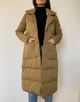 Натуральный длинный пуховик пальто Mod-Room S Хаки RA-PW10205 - изображение 5