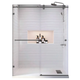 Двері в нішу Koer SR SD06-140x220-TR-07 прозоре скло Easy Clean 8мм, графіт (KR5369) - зображення 1