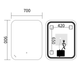 Дзеркало MIXXUS PREMIUM DIVERSE MR15-90x70-REVERSE з LED Touch, Anti-fog, димером (3-6,5kK) (MP6639) - зображення 10