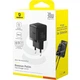 Сетевое зарядное устройство Baseus Palm PD30W / 3A Type-C с быстрой зарядкой для Apple / Xiaomi Black - изображение 4