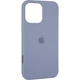 Чохол Fiji Silicone Case для Apple iPhone 16 Pro Max бампер накладка Soft Touch з мікрофіброю Lavender Grey - зображення 1