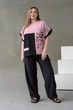 Костюм женский летний Olis-style Кетлин 68 Черно-Розовый (ROZ6601061397) - изображение 2