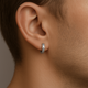 Серьги Spikes из медицинской стали 316L ZUO-2712-ST хаги с вырезом "Листья" - изображение 2