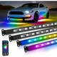 Светодиодная подсветка для авто Bluetooth 12В RGB 4 ленты (2×90 см, 2×120 см) IP68 управление с телефона - изображение 9