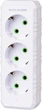 Сетевой разветвитель Voltronic тройник с заземлением F101-White, 3 розетки, 2500W, 10A, 110-250V Max, Blister (YT38169) - изображение 1