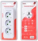 Сетевой разветвитель Voltronic тройник с заземлением F101-White, 3 розетки, 2500W, 10A, 110-250V Max, Blister (YT38169) - изображение 3