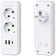 Сетевой разветвитель Voltronic F103-White тройник с заземлением 2 розетки + 2 USB + 1 Type-C, 2500W, 10A, 110-250V Max, Blister (YT38174) - изображение 3