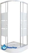 Душевая кабина Ko&Po 7122-7 90х90х195 см на низком поддоне стекло с рисунком 4 мм раздвижные двери - изображение 2