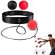 Пневмотренажер для бокса с двумя мячами, файтбол fight ball Black-Red - изображение 1
