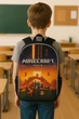 Рюкзак шкільний Minecraft Sun Майнкрафт Сан для хлопчика чорного кольору з принтом - зображення 4