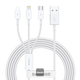 Кабель BASEUS Combo Superior microUSB, Lightning, Type-C, 3.5 А, 1.5 метра, 480 Мб/с., Белый(CAMLTYS-02) - изображение 4