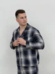 Чоловіча фланелева піжама у клітинку (штани+сорочка) COSY M Синій (cosy578217) - зображення 3